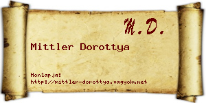 Mittler Dorottya névjegykártya
