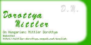 dorottya mittler business card